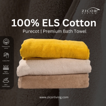 Purecot | Premium Bath Towel (100% ELS Cotton)