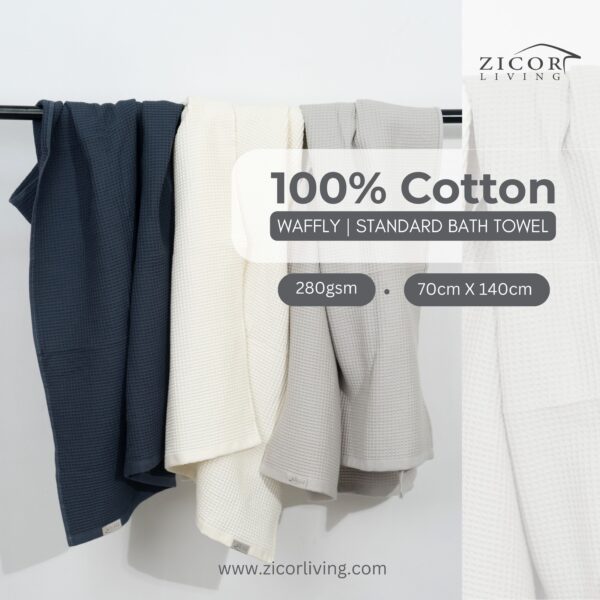 Waffly | Standard Bath Towel  (100% Cotton) - Image 3
