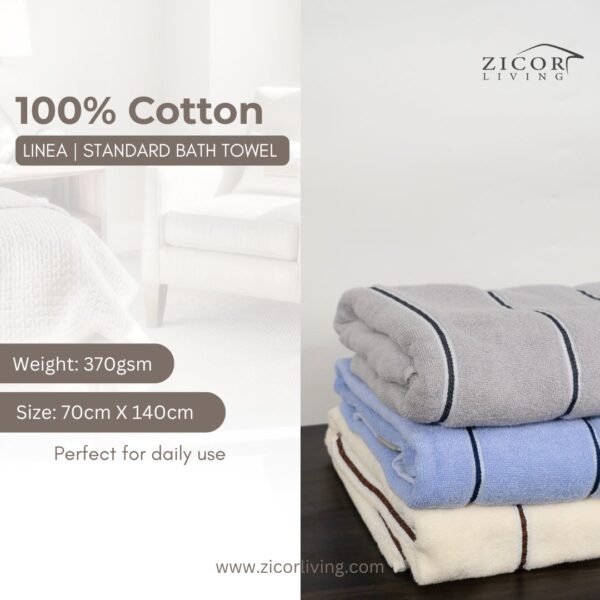 Linea | Standard Bath Towel (100% Cotton) - Image 3