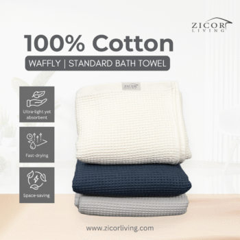 Waffly | Waffle Style Standard Bath Towel  (100% Cotton)