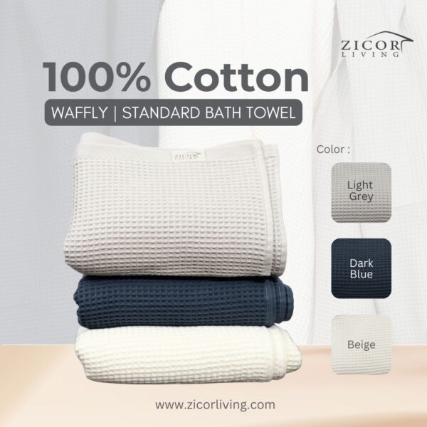 Waffly | Standard Bath Towel  (100% Cotton) - Image 2