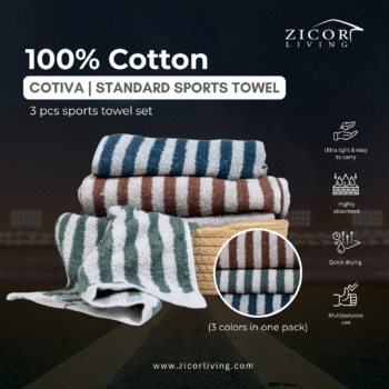 Cotiva | Standard Sports Towel (100% Cotton) Set