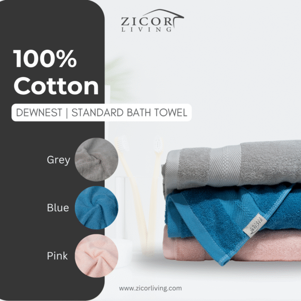 Dewnest | Standard Bath Towel (100% Cotton) - Image 3